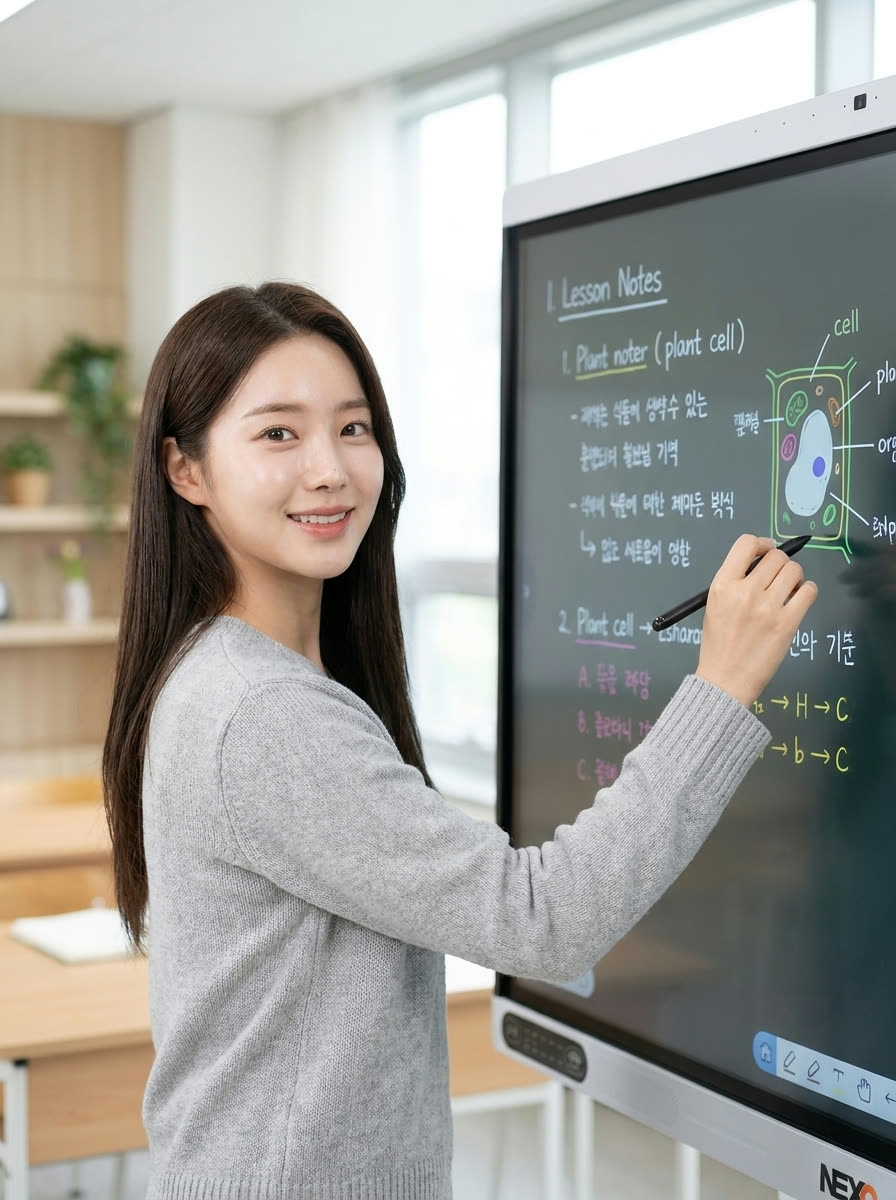 학원 강의실 판서 수업