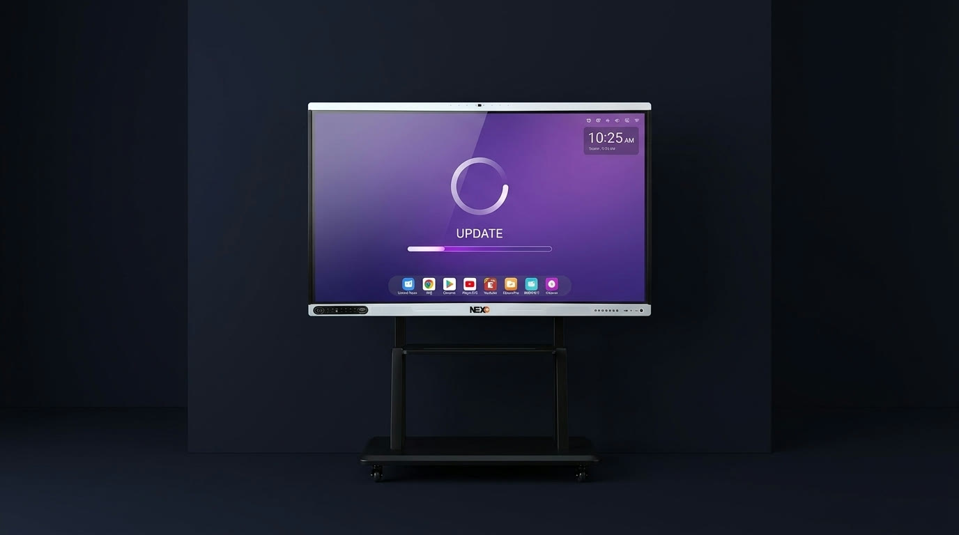 OTA 무선 업데이트가 진행되는 NEXO 화면